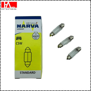 {Bóng đèn} Bóng đèn trần, đèn biển số, bóng cầu chì Narva C5W 12V CP - Hàng chính hãng Narva Đức