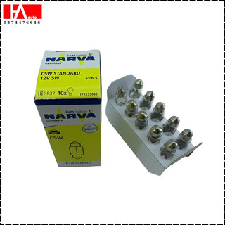 {Bóng đèn} Bóng đèn trần, đèn biển số, bóng cầu chì Narva C5W 12V CP - Hàng chính hãng Narva Đức