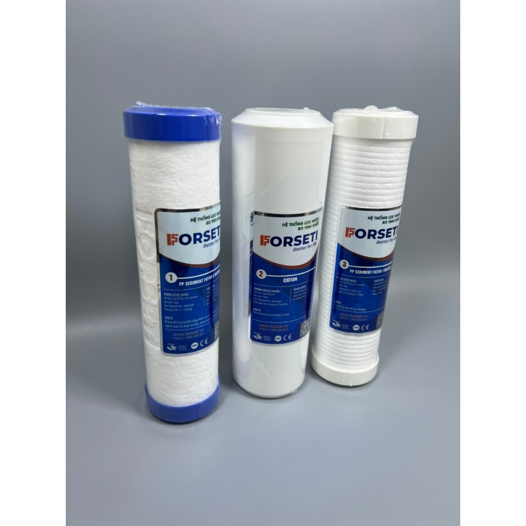 Lõi Lọc Nước, Lõi Số 1 FORSETI Cấu Tạo Từ Sợ Bông PP 5 Micron Loại Bỏ Bụi Bẩn, Rỉ Sét Dùng Cho Các Máy Lọc RO Cốc 10inch