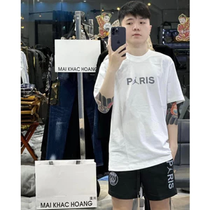 Bộ Quần Áo Paris In Chữ Kết Hợp Hình Tròn Mặt Sau Cực Nét - Bộ Quần Áo Nam Phong Cách Trẻ Trung Hot Trend 2024
