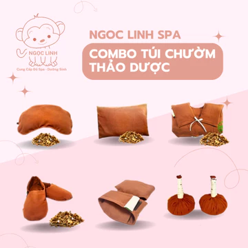 Combo túi chườm thảo dược dưỡng sinh đông y, túi chườm mắt, chườm cổ vai gáy, củ chườm lưng đa năng