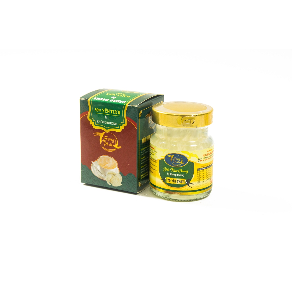 COMBO 6 hũ Tổ yến chưng không đường Song Phát hỗ trợ đề kháng bổ sung dưỡng chất cho người tiểu đường 70ml