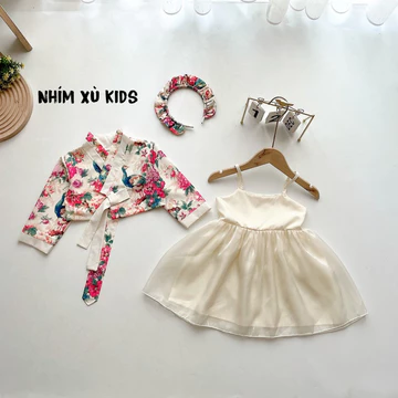 Váy Hanbok Cách Tân Rời NHÍM XÙ KIDS Cho Bé Gái Sơ Sinh, Thôi Nôi, Sinh Nhật V117