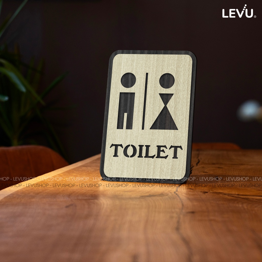 Bảng toilet (phòng vệ sinh) gỗ dán tường bằng keo 2 mặt - Mẫu TL07