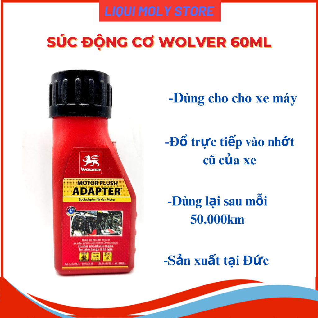 Súc động cơ Wolver Moto Flush Adapter 60ML | Shopee Việt Nam