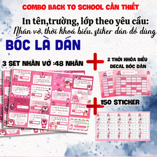 Combo siêu rẻ Nhãn vở sticker Tkb in tên theo yêu cầu cute đẹp nhất 2025
