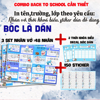 Combo siêu rẻ Nhãn vở sticker Tkb in tên theo yêu cầu cute đẹp nhất 2025
