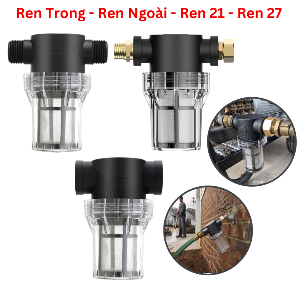 Cụm Lọc Nước Lọc Rác Đầu Vào Cho Máy Rửa Xe, Đầu Lọc Nước Gia Đình Lưới ...