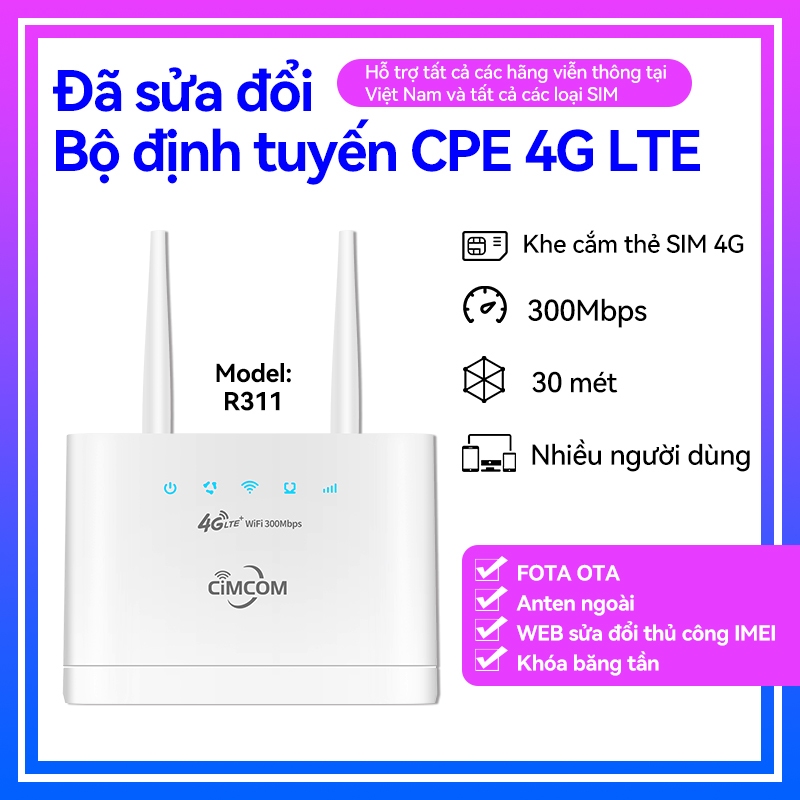 [Vật liệu mới] Cục phát wifi 4g R311 Pro new 1 cổng lan Bộ định tuyến ...