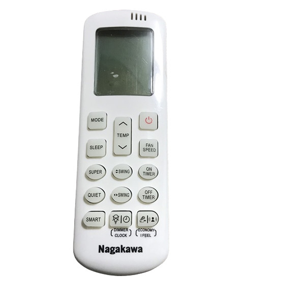 tay điều khiển remote từ xa điều hòa máy lạnh nagakawa béo mẫu 2 chính hãng-kèm pin-tay đầu bấm điều hòa nagakawa