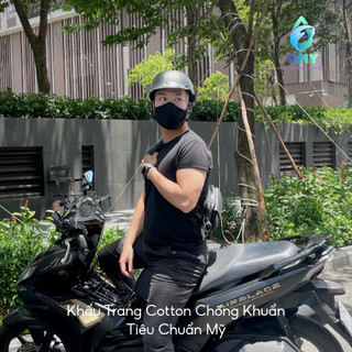 Khẩu Trang 5D Vải Cotton chống khuẩn, chống tia uv. tiêu chuẩn USA, quai đeo điều chỉnh tùy ý