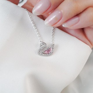 [GIÁ TRÊN LIVE]  Dây chuyền thiên nga LAMY Crystal Swan Necklace Silver 6042