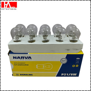 {Bóng đèn} Bóng đèn phanh 2 tóc Narva P21/5W 12V BAY15D (bóng trắng) -Hàng chính hãng Narva Đức