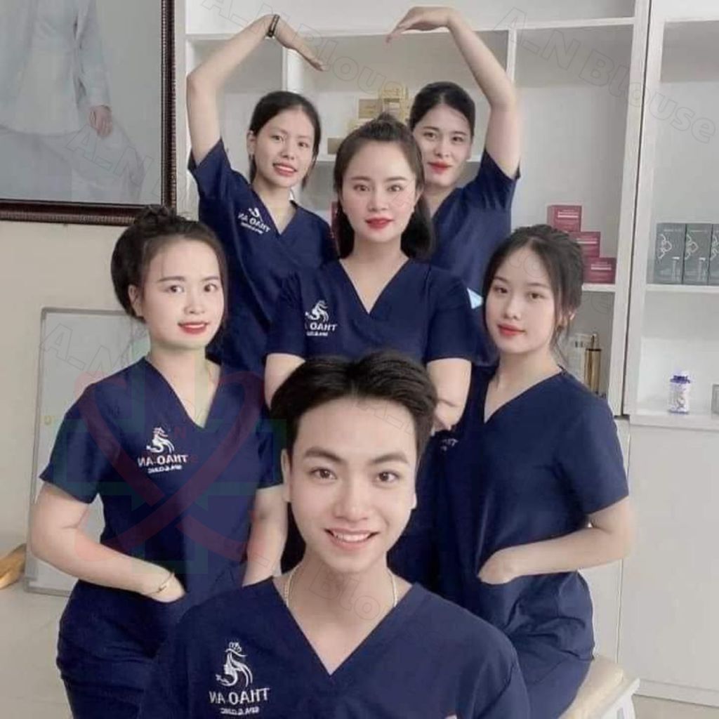 Bộ dược sĩ, bộ điều dưỡng XANH THAN - Bộ phòng mổ, Bộ spa dành cho nam nữ vải Lon Nhật