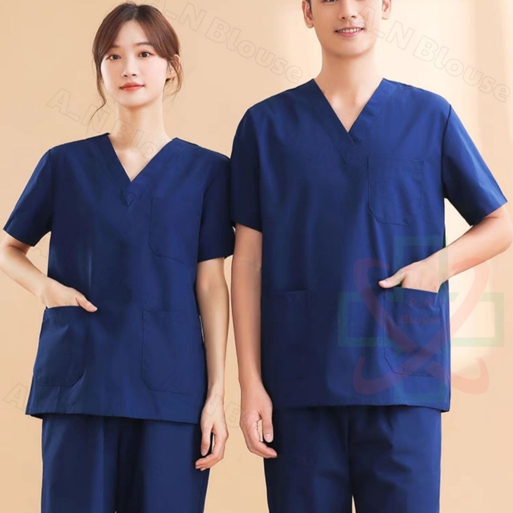 Bộ dược sĩ, bộ điều dưỡng XANH THAN - Bộ phòng mổ, Bộ spa dành cho nam nữ vải Lon Nhật