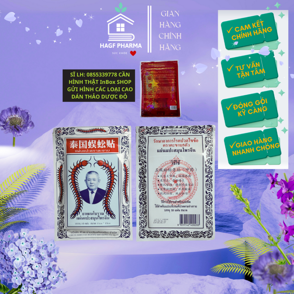[CHÍNH HÃNG] Miếng dán trị đau hiệu Con rết của Thái Lan (10 miếng ...
