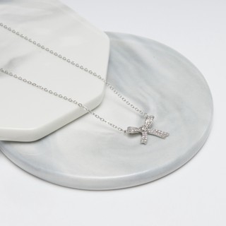 Bộ quà tặng "Ngọt Ngào" LAMY Dây chuyền nữ Bow Necklace Silver 6019 - Hộp 7016