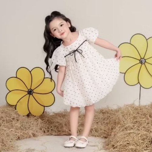 Váy chấm bi trái tim cho bé ( SIELIA - BELLA Dress )