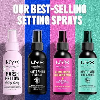 Xịt Khóa Make Up Nyx, Xịt Khóa Nền Nyx Setting Spray Nyx Matte Finish, Dewy Finish.
