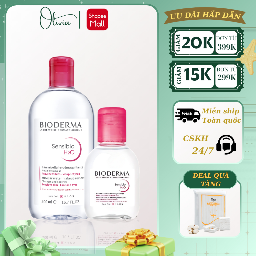 Nước Tẩy Trang Bioderma Crealine H2O 500ml ,Tẩy Trang Bio Quốc Dân Dành Cho Mọi Loại Da