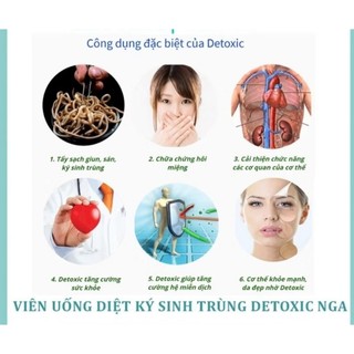 Viên uống diệ.t k.ý s.inh trùng DETOXIC (NGA)  Hộp 20 viên