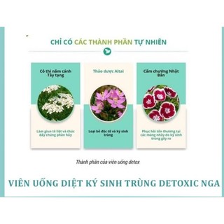 Viên uống diệ.t k.ý s.inh trùng DETOXIC (NGA)  Hộp 20 viên