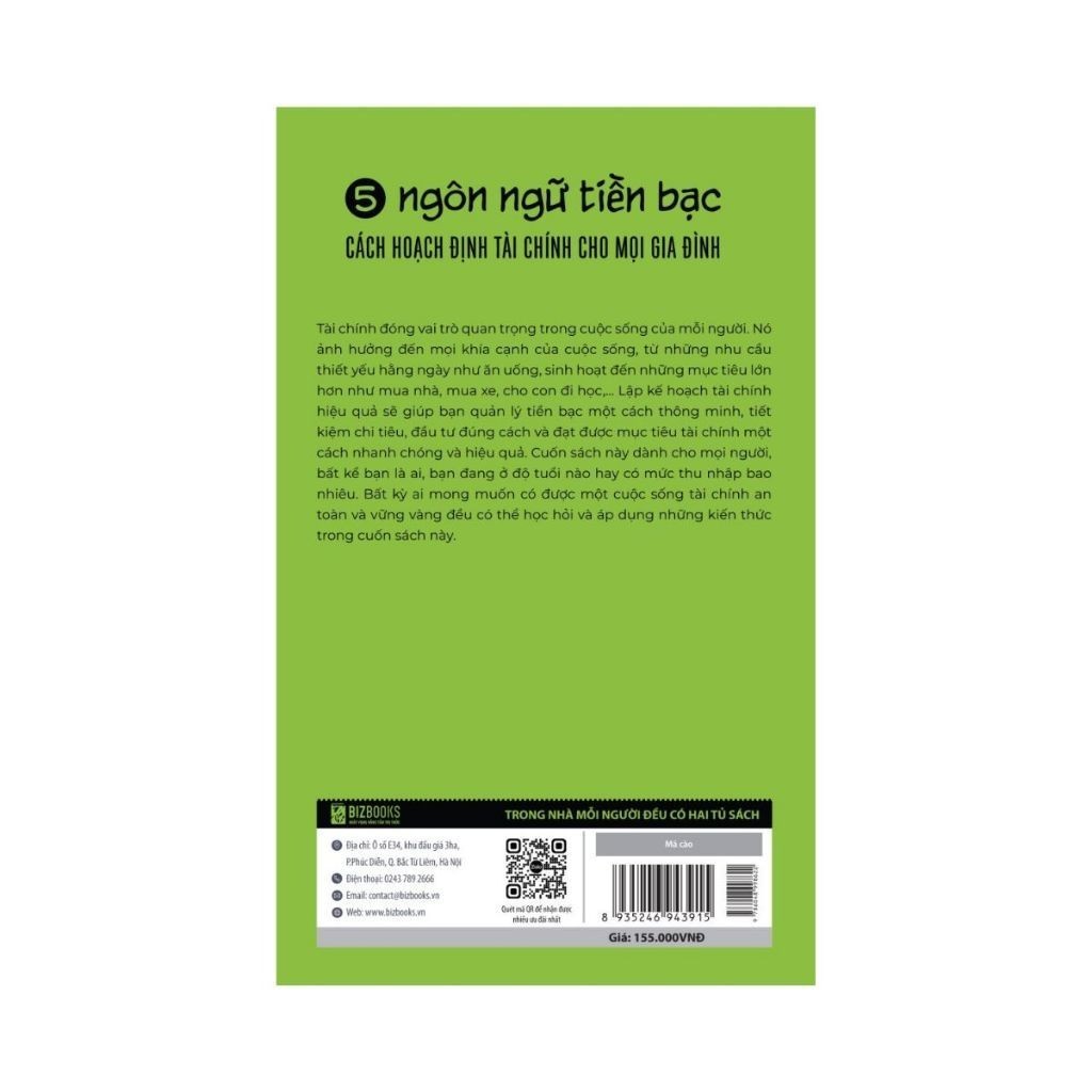 Sách - 5 Ngôn Ngữ Tiền Bạc: Cách Hoạch Định Tài Chính Cho Mọi Gia Đình - Bizbooks