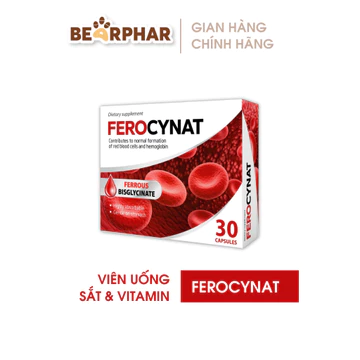 Viên uống Sắt hữu cơ Ferocynat - Bổ sung Sắt hữu cơ cho Bà bầu và Mẹ sau sinh, Người thiếu máu
