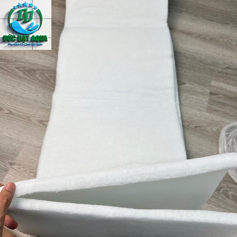 Bông lọc nước bể cá cao cấp túi - 1kg  dài 1,6m rộng 1m dày 3cm hàng trắng đẹp k tạp chất 2