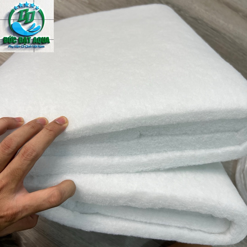 Bông lọc nước bể cá cao cấp túi - 1kg  dài 1,6m rộng 1m dày 3cm hàng trắng đẹp k tạp chất 3