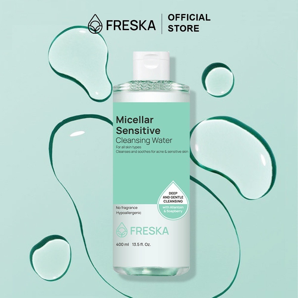 Ảnh [Hàng tặng không bán] Nước tẩy trang Freska Micellar Sensitive Cleansing Water 400ml 3
