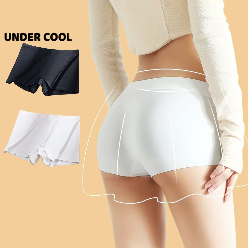 COMBO 3 Quần Lót Đùi Nữ Su Lạnh UNDERCOOL Không Viền Kháng Khuẩn Cạp Vừa Băng Lụa Không Đường May Không Hằn - CB-QLD14