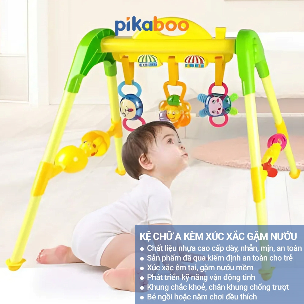 Ảnh Kệ xúc xắc chữ A cao cấp Pikaboo, giúp bé phát triển đa giác quan, chất liệu nhựa cao cấp an toàn 2