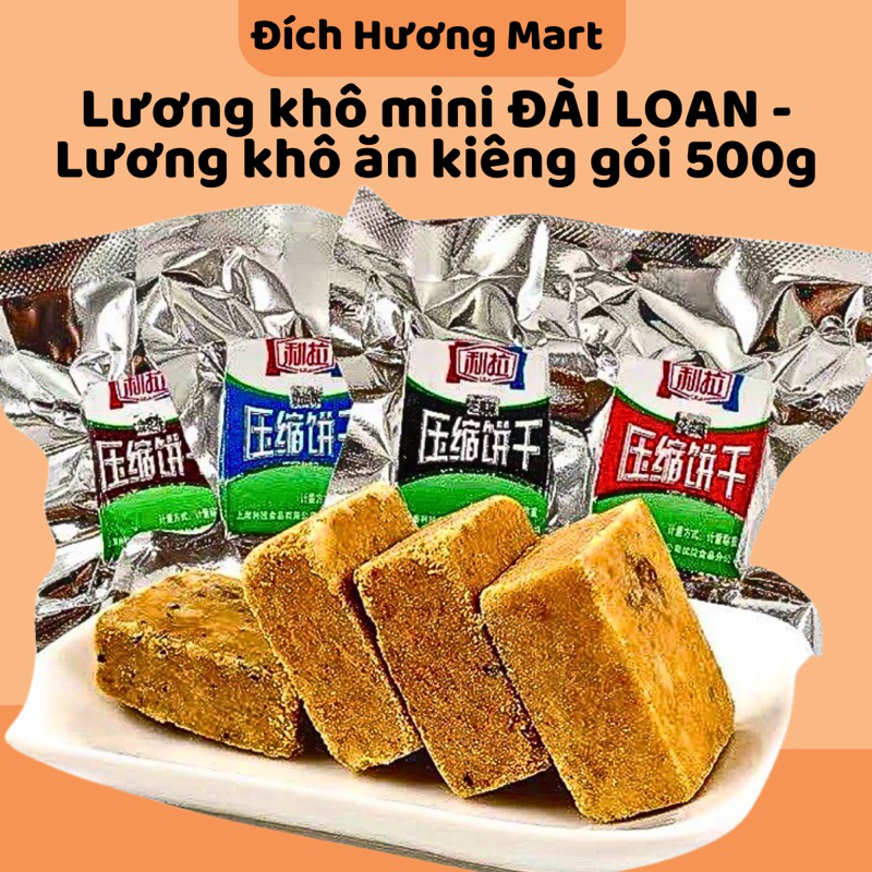 Lương khô mini ĐÀI LOAN - Lương khô vị - Lương khô ăn kiêng gói 500g ...