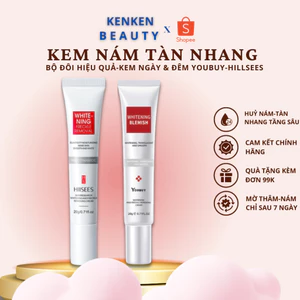 Combo kem bôi nám ngày đêm YOUBUY HIISEES - Kem YOUBUY HIISEES dưỡng ẩm trắng da, mờ thâm nám, tàn nhang