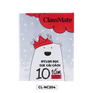 Bọc Sách Giáo Khoa Cải Cách CLASSMATE Bọc Nilon Trong, Dẻo, Bền, Chống Thấm Sử Sụng Cho Kích Thước 190x265mm CL-NC204