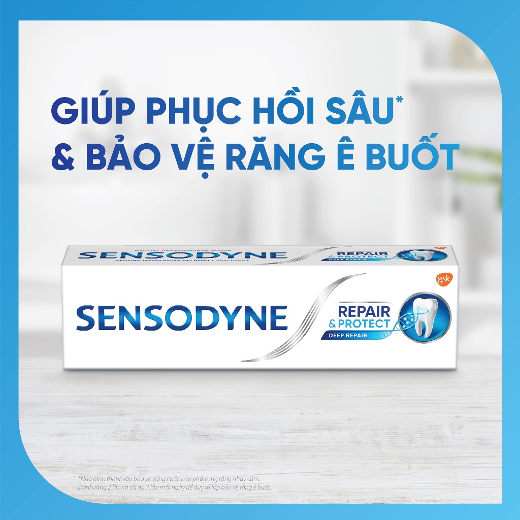 Ảnh Bộ 3 Kem đánh răng SENSODYNE Repair & Protect Deep Repair 100g giúp phục hồi sâu, bảo vệ răng 3