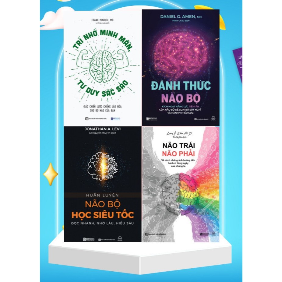 Sách - Đánh Thức Não Bộ, Não Trái Não Phải, Trí Nhớ Mình Mẫn Tư Duy Sắc Sảo, Rèn Luyện Não Bộ Học Siêu Tốc