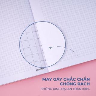 Sổ A4 Classmate 300 trang, dòng kẻ caro, Bìa bìa bồi, may gáy, Định Lượng 70gsm Vở ghi chép 30-A4502