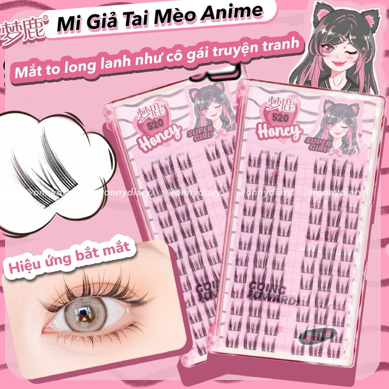 Mi Giả Tách Cụm Tai Mèo Amime Menglu Dreamdeer, mi giả phiên bản cô gái ...
