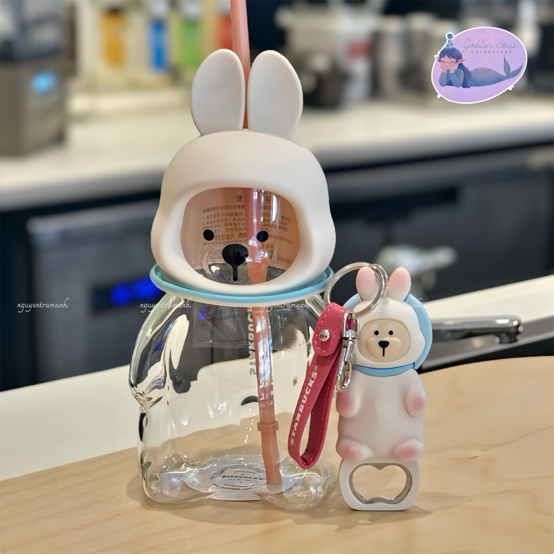 [Limited] STARBUCKS LY GẤU THUỶ TINH ASTRO BUNNY GLASS BEARISTA CUP 591ML Shopee Việt Nam
