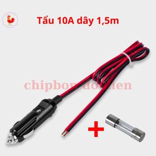 Phụ kiện ô tô ngoài với dây tẩu đực có câu sẵn dây 1,5 met