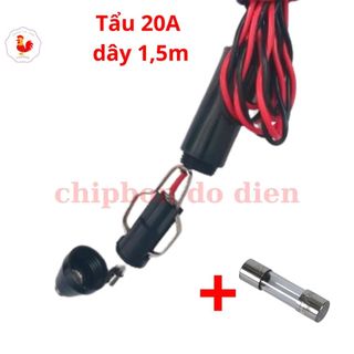 Phụ kiện ô tô ngoài với dây tẩu đực có câu sẵn dây 1,5 met