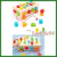 Bộ Đồ Chơi Xe Kéo Thả Hình Kết Hợp Ghép Số Bằng Gỗ Giúp Bé Phát Triển Tư Duy-Toykids94