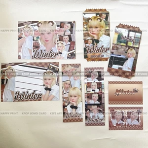 Set quà tặng giấy lưu niệm Aespa: thiệp postcard, đánh dấu trang bookmark strip, vé ticket, hình ảnh photocard