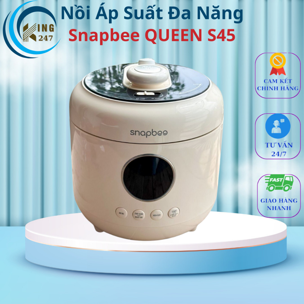 Nồi Áp Suất Đa Năng Snapbee QUEEN S45 - Nồi Áp Suất Điện Dung tích 4.5L ...