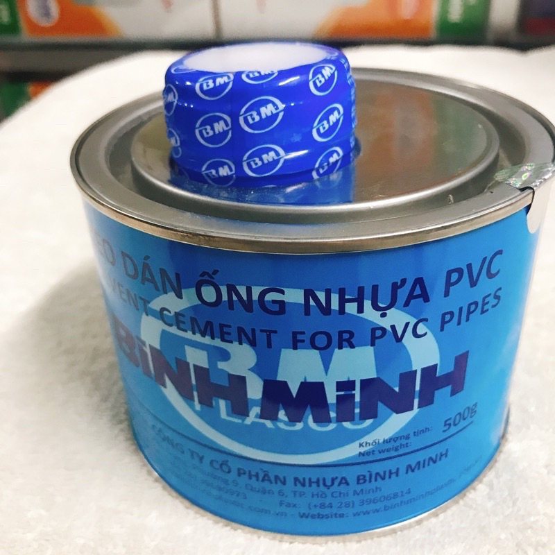 Keo dán ống nhựa PVC Bình Minh loại tốt dạng hũ 500g | Shopee Việt Nam