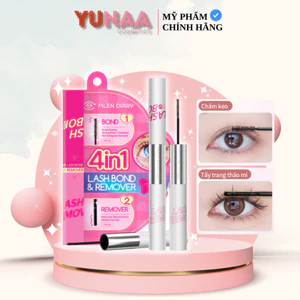 Keo dán mi Hai đầu MLEN DIARY Mascara 4in1 - Kết hợp Dung Dịch Tẩy Keo - Tiết Kiệm Thời Gian Cho Người Mới Gắn Mi