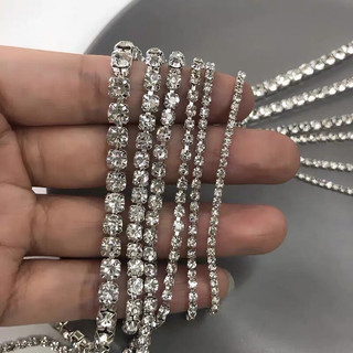 DÂY XOÀN 1 ĐƯỜNG LOẠI KHÍCH 2.5-4-5-5.5-6mm [Không Gỉ] Dây Chuỗi Kim Cương Trang Trí Quần Áo Giày Dép