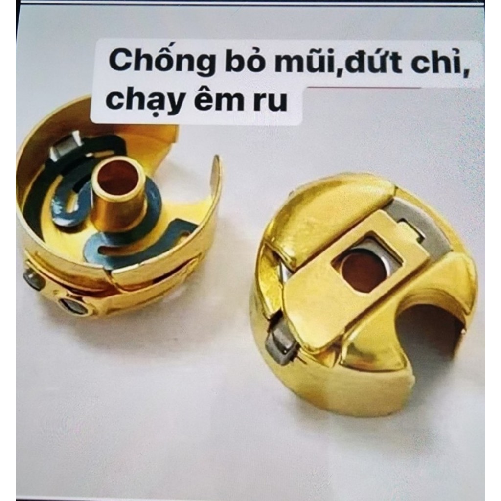 Thoi Vàng Nhật Cao Cấp JEC Ổ Nhỏ Có Lẫy Bên Trong Dùng Cho Máy May 1 Kim Ổ Bé Công Nghiệp